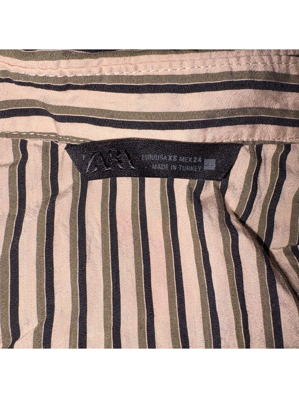 ZARA Striped $45 Woman’s XS Dress or Casual Button-Up Shirt Flow XS - Picture 6 of 8